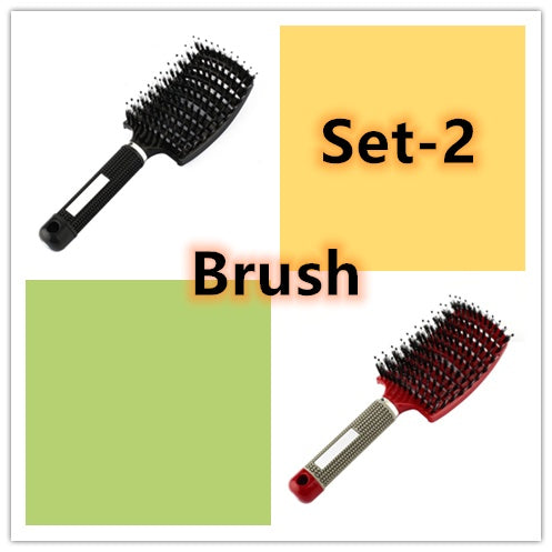 Hairbrush Anti Kit Brushy Women Detangler Hair Brush Bristle Nylon Scalp Massage Teaser Hair Brush Comb Hairbrush Anti Kit Brushy Women Detangler Hair Brush Bristle Nylon Scalp Massage Teaser Hair Brush Comb